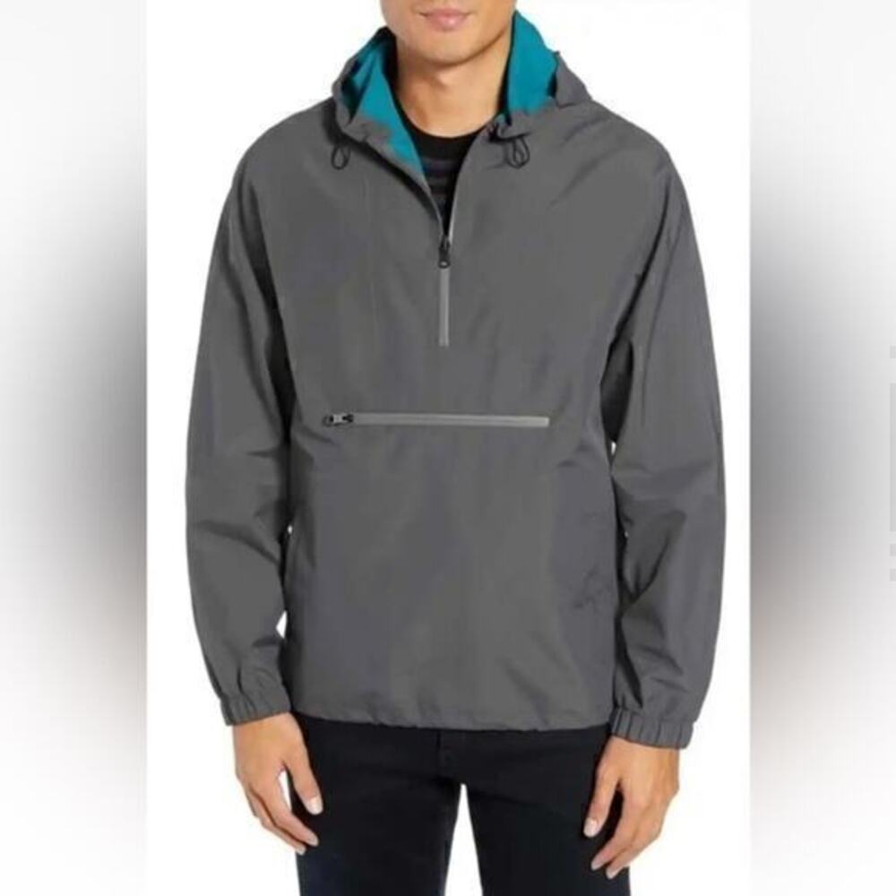 Vince Men's Packable Slate Gray Half Zip Anorak Jacket Size XL